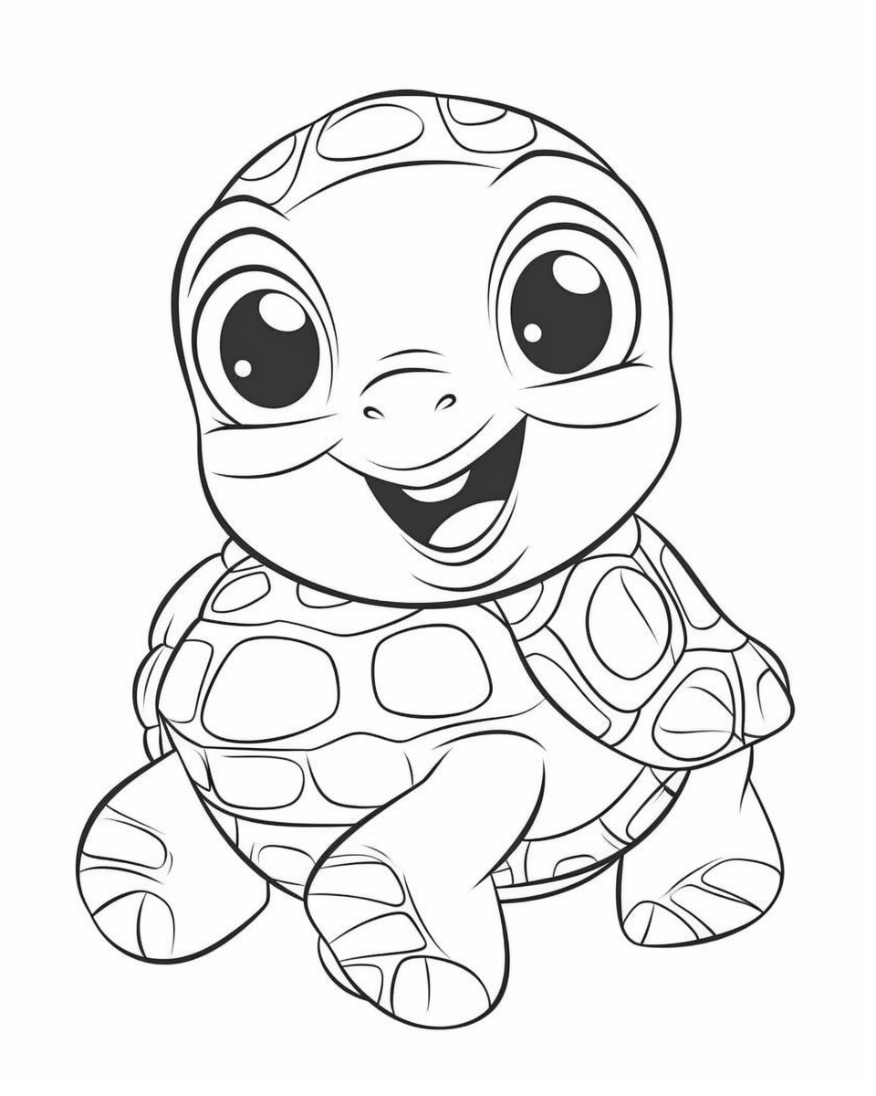 Beautiful Cute Turtle Coloring Pages by Likhon Rahman on Dribbble