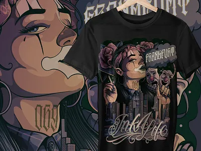 Tshirt Frankfurt. art chicano design illustrated illustration illustrator tattoo thisrt