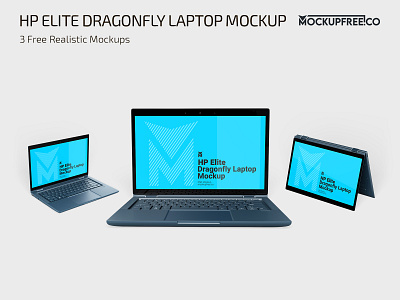 Free HP Elite Dragonfly Laptop Mockup free freebie gadget laptop mock up mockup mockups photoshop product psd template templates