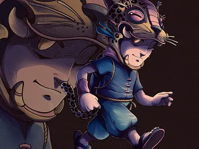 Jaguar Child art comic design design character digital art illustration jaguar mexico photoshop