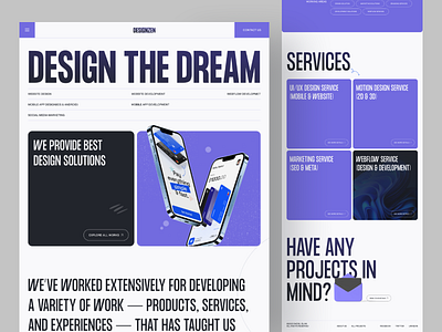 Designzen - Agency Website Design agency agency web clean creative design digital agency dribbble homepage interface landing page minimal modern popular shot saidul islam typography ui design uiux visual design web website design