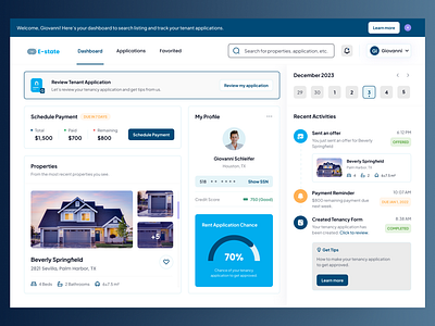 Tenant Dashboard animation branding business casestudy design entrepreneur graphicdesign illustration marketing mobiledesign productdesign propertymanagement realestate startup tenantdashboard tenantexperience ui uidesign uxdesign webdesign