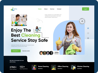 Home Cleaning Service Hero Section carpet cleaning cleaner cleaning cleaning service creativepeoples hero section home cleaning landing page design mobile app office cleaning trening ui ux web website