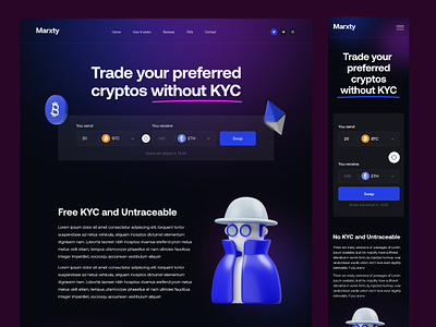 Marxty - Cryptocurrency UI KIT animation graphic design trading dashboard