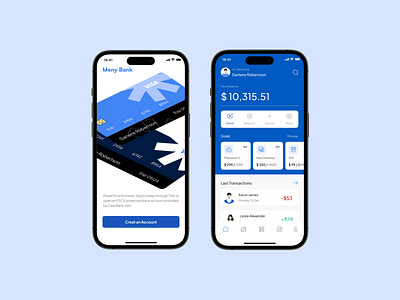 Meny Bank app ui ux