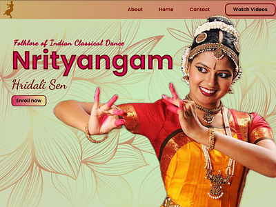 Landing Page with Sign up for a classical dance studio branding dailyui depthui design enrollui gradient buttons gradients graphic design landing page primarybutton registerui secondary button signup ui