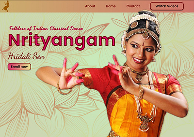 Landing Page with Sign up for a classical dance studio branding dailyui depthui design enrollui gradient buttons gradients graphic design landing page primarybutton registerui secondary button signup ui