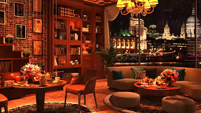 i will create cozy coffee shop with jazz music 3d animation app design graphic design illustration motion graphics ui