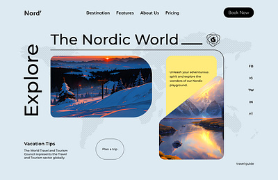 Nord Travel Page design travel ui ui design web web design