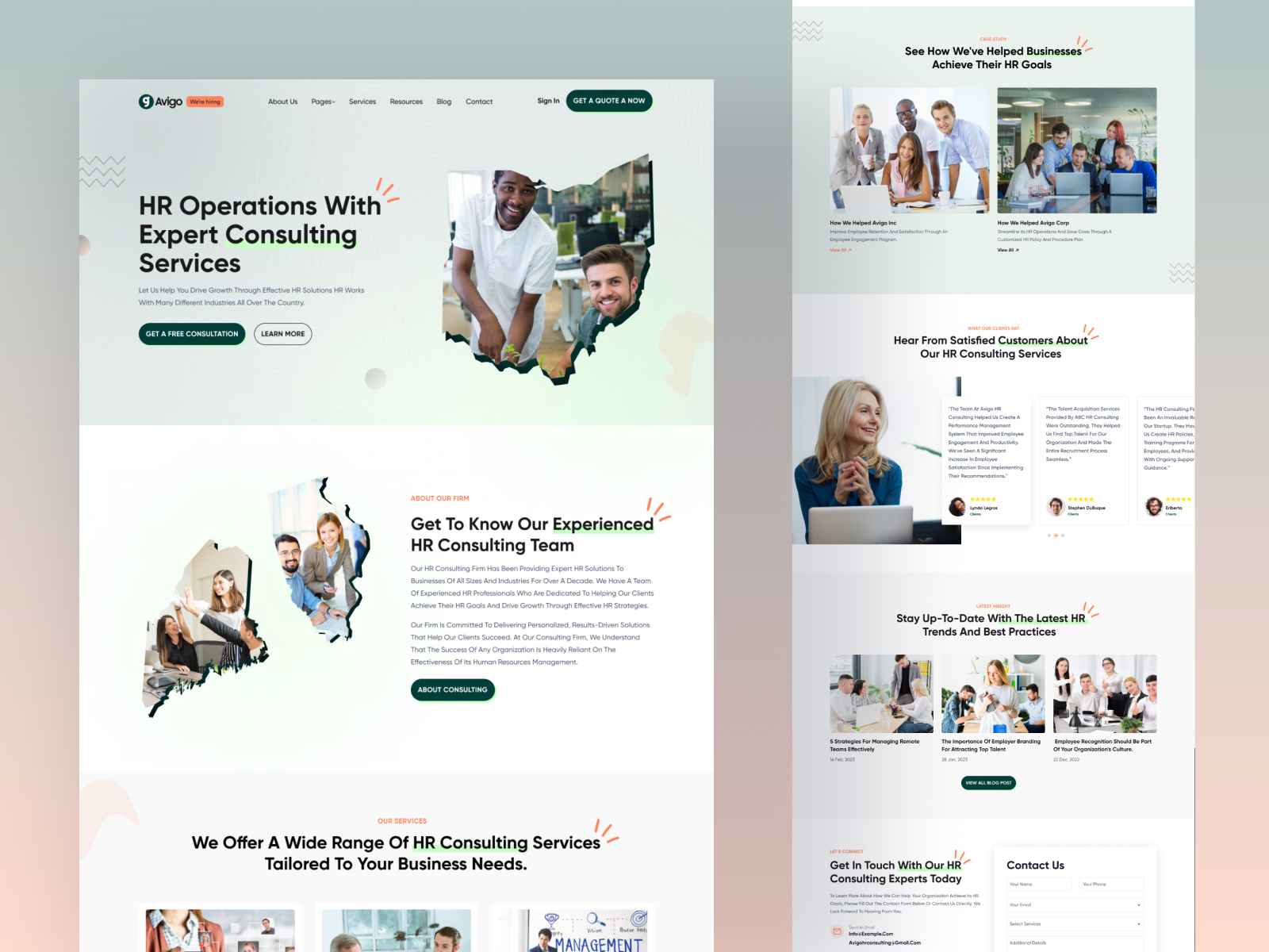 HR Management Consulting Business Landing Page by Shagor Ahmed for FleexStudio UI/UX & 