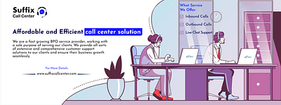 Call Center Solution Banner branding graphic design ui