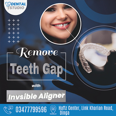 Remove Teeth Gap aligner braces branding brochure business card dental dental post dentist design facebook post flyer graphic design health post illustration logo real estate post teeth tooth ui