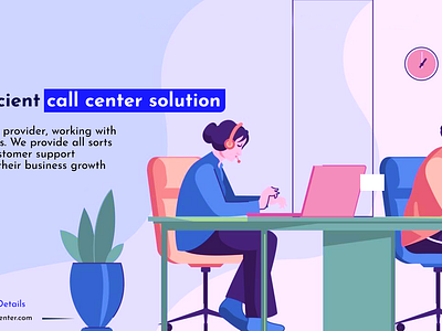 Call Center Banner V2 branding graphic design ui