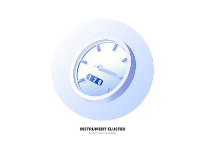 Instrument Cluster 3d 3d illusration car charging station design graphic design icon illustration ui