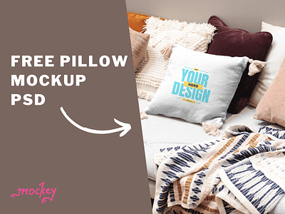 Unleash Your Pillow Power: Showcasing Designs with Style ai design dribbble free free download free mockup freebie freebies generator mockup