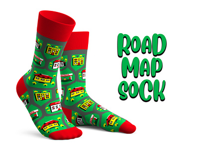 Road Map Sock