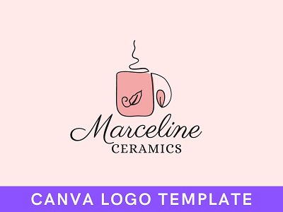 Beautiful Coffee Mug Logo Template brand identity branding cafe logo canva coffee logo design logo logo design modern logo restaurant logo tea logo