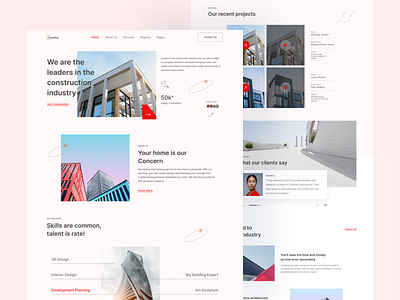 Construction- Landing Page Design app branding construction landing page construction web ui design industry industry landing page industry web ui landing page design modern design trendy design trendy landing page design ui uiux ux ux design web ui website design website design