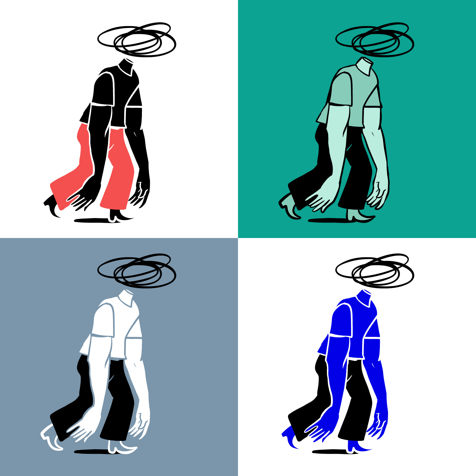 Running out of inspiration? characters design drawing graphic illustration vector