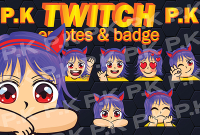 twitch girls emotes and sub badge badge custom emotes emotes girls emotes twitch badge twitch emotes