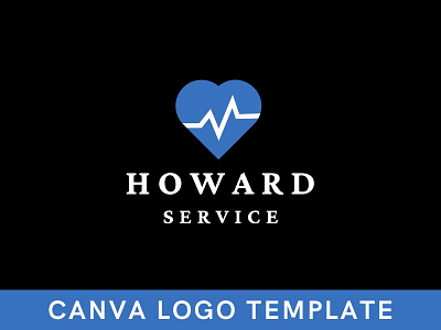 Life Insurance Heart Canva Logo Template brand identity branding canva design heart insurance insurance logo logo logo design love template