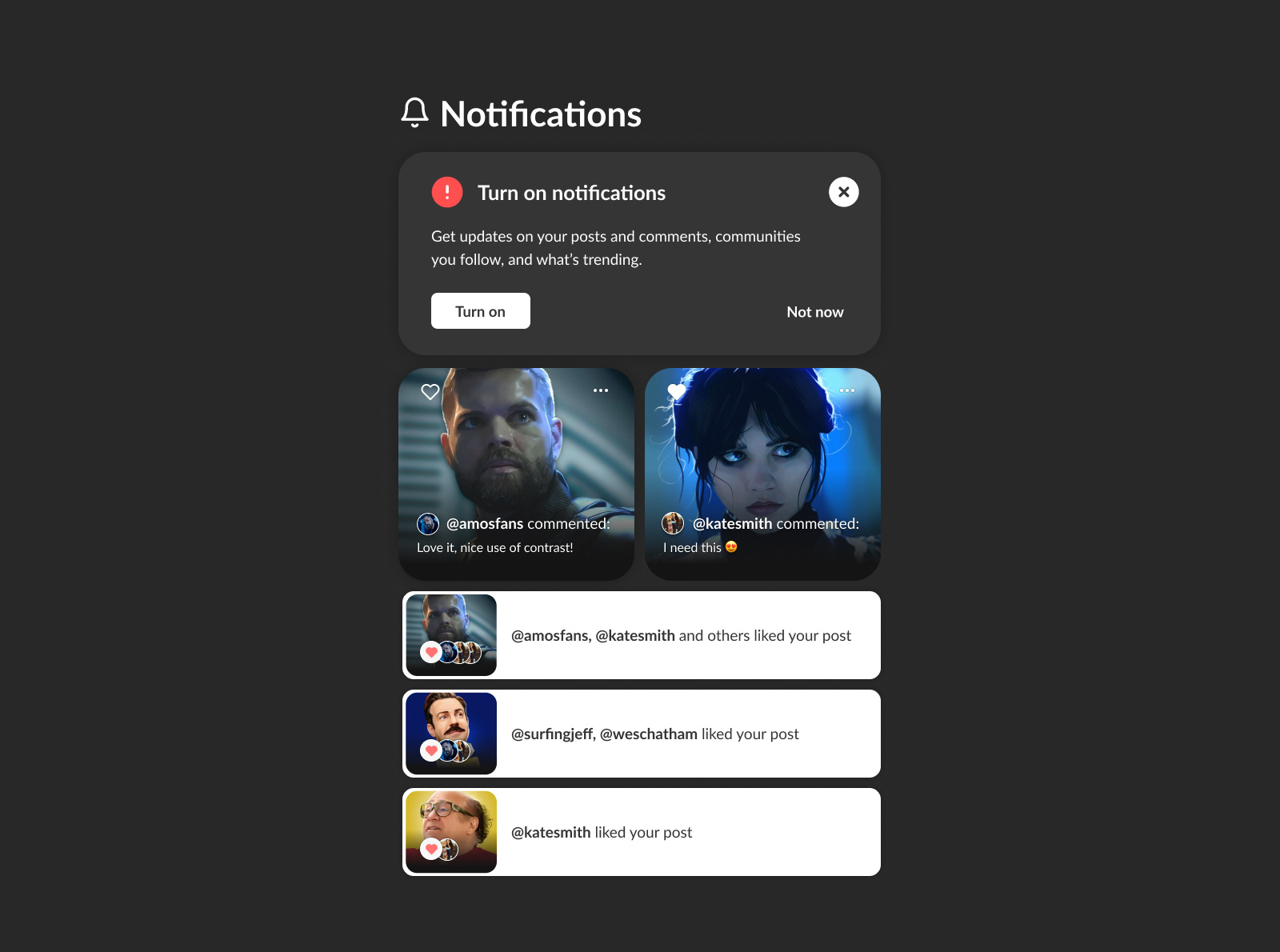 Notifications - #049 of the DailyUI Challenge. app design notification ui