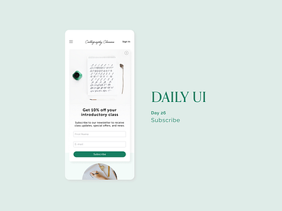 Daily UI #026 - Subscribe daily ui day 26 mobile product design subscribe ui ux