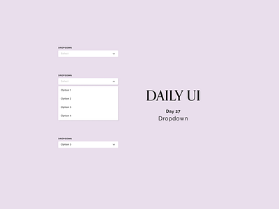 Daily UI #027 - Dropdown daily ui day 27 dropdown product design ui ux