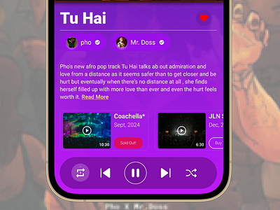Music Application UI Design musicapp pho tuhai uidesign uxdesign