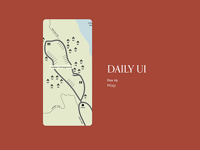 Daily UI #029 - Map camping daily ui day 29 map product design ui ux