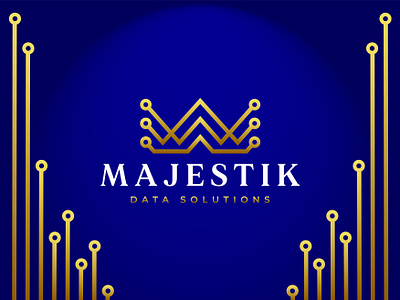 Majestik Data Solutions branding crown data graphic design logo luxury solutions