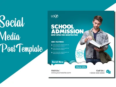 School admission social media post graphic design instagram post social media post