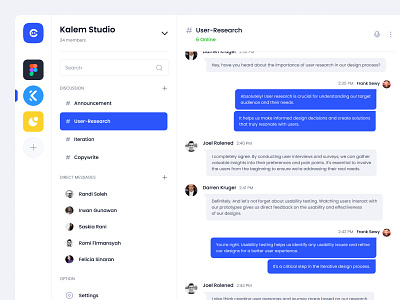 Dashboard Chat attachment avatar channel chat chatting clean community conversation dashboard design desktop group list member message messenger text ui ux website