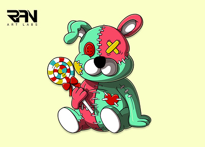 Cute evil teddy bear cartoon mascot character design cartoon character cartoon style cute mascot cute teddy bear evil teddy bear mascot teddy bear vector