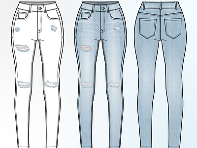 Jeans Pant designs, themes, templates and downloadable graphic