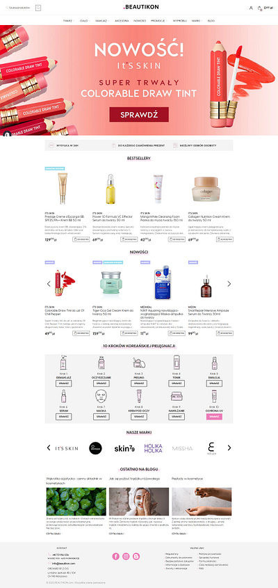 Korean cosmetics online store on Shopify platform graphic design online store shopify