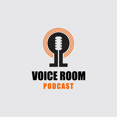 Voicf Room Podcast Logo branding design graphic design logo logos logotype podcast simple simple logo templates vector voice voice room podcast logo