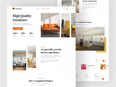 Furniture Landing Page design furniture landing page ui uidesign uiux website