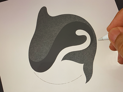 Whale Logo abstract animal brand branding dolphin fish logo marine nature ocean orca peace sea shark simple surf swim water whale wild