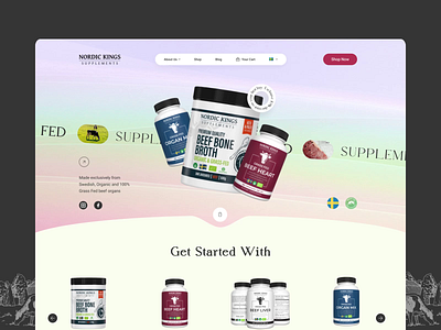 Supplement Website ecommerce b2bcommerce branding design ecommerce graphic design supplements typography ux website websitedesign