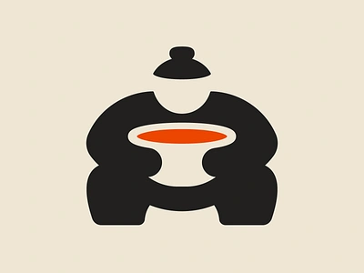 Sumo soup food logo asian food branding cafe design flat for sale graphic design japan logo logotype mark negative space noodle original ramen simple soup sumo unique vector