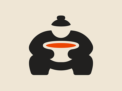 Sumo soup food logo asian food branding cafe design flat for sale graphic design japan logo logotype mark negative space noodle original ramen simple soup sumo unique vector