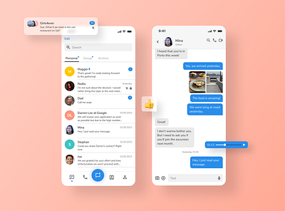 Daily UI - 013 Direct Message dailyui messenger ui ux