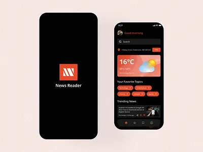 News Reader Application app app development app design appdesign mobileappdesign branding design graphic design illustration logo ui ux