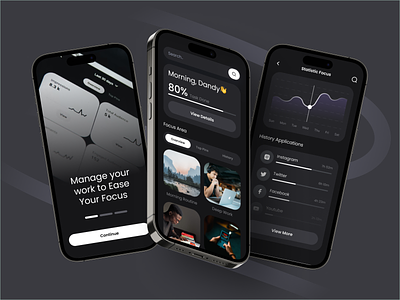 Focus Mobile App applove design dribbble focus focusapp goalsetting imemanagement motivation productivity ui uidesign