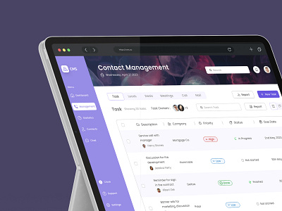 CRM , Contact management app branding contact crm design management system ui ux website