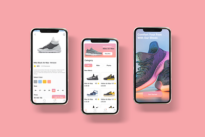 Shoe Store E-commerce Mobile App Ui branding ui