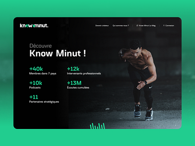 Know Minut Website app application component design development dietetics figma flat icons interface landing learning photo podcast training ui ux web design website