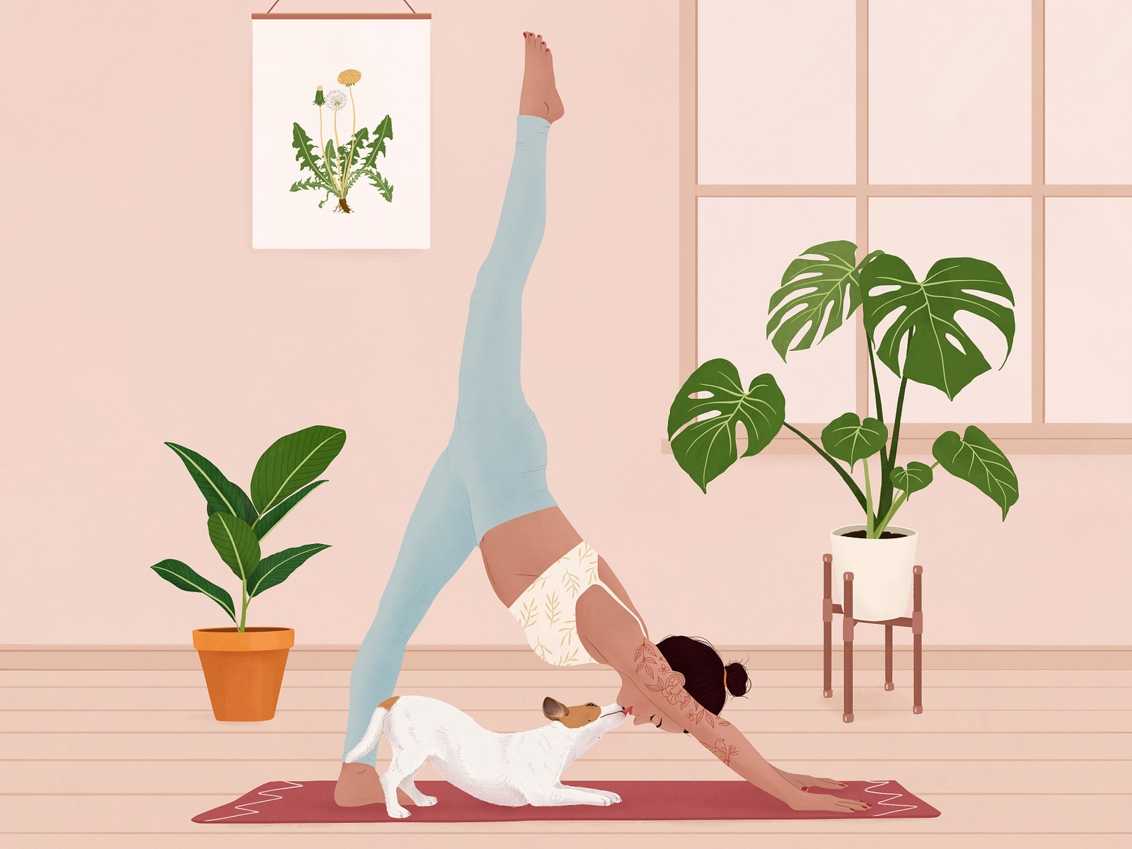 Downward Dog by Petra Holíková on Dribbble