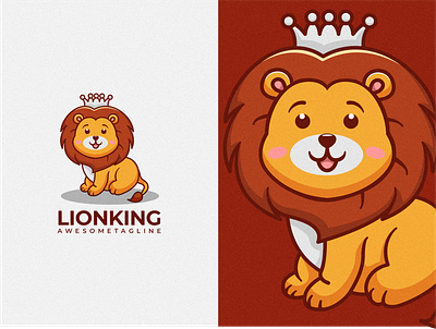 LionKing Character Mascot Design character cute design illustration king lion logo mascot